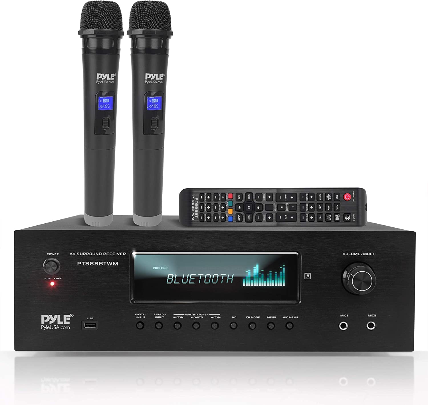 Equipo PA DJ 11 Amplificador micrófono 2 altavoces 1000W