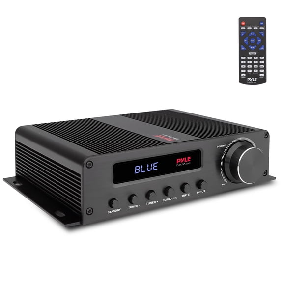 Pyle 100W 5-Channel Bluetooth Audio Amplifier Home Theater Stereo Receiver with Surround Sound, HDMI, AUX Input, FM Antenna, Subwoofer Speaker Output & 12V Adapter