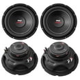Pyle 12" 6400W 4Ohm DVC Car Stereo Power Audio Subwoofer Set, 4pk