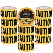 Crime Scene Tape 328ft X 3in - Yellow Police Line Do Not Cross Caution Tape Roll, Tear-Resistant Plastic, For Halloween Decor, Haunted House, Murder Mystery Parties, Themed Events