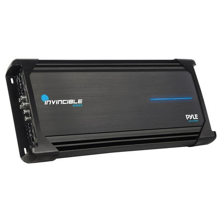 Pyle 18” Class AB Mosfet Amplifier - Invincible Series Bridgeable Amp, 5 Channel 3000 Watts Max, Mosfet PWM Power Supply, High-Current Dual Discrete Drive Stages, Wireless BT Audio Interface