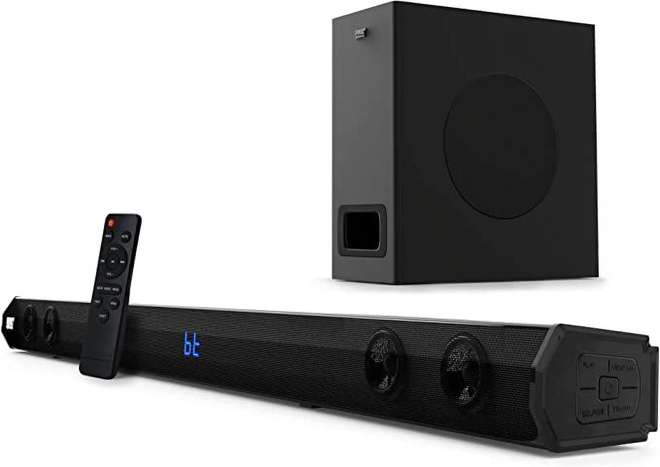 Pyle 2.1 Channel TV Soundbar Speaker Wireless Bluetooth 500W 35'' Home  Theater Stereo W/ Subwoofer