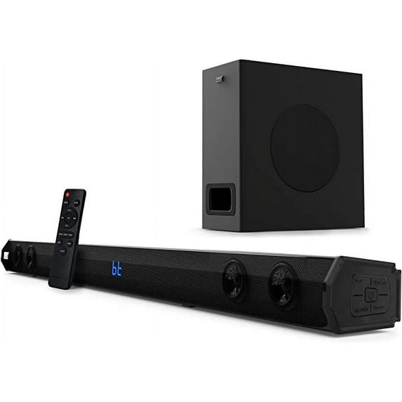 Pyle 2.1 Channel TV Soundbar Speaker Wireless Bluetooth 500W 35'' Home Theater Stereo W/ Subwoofer