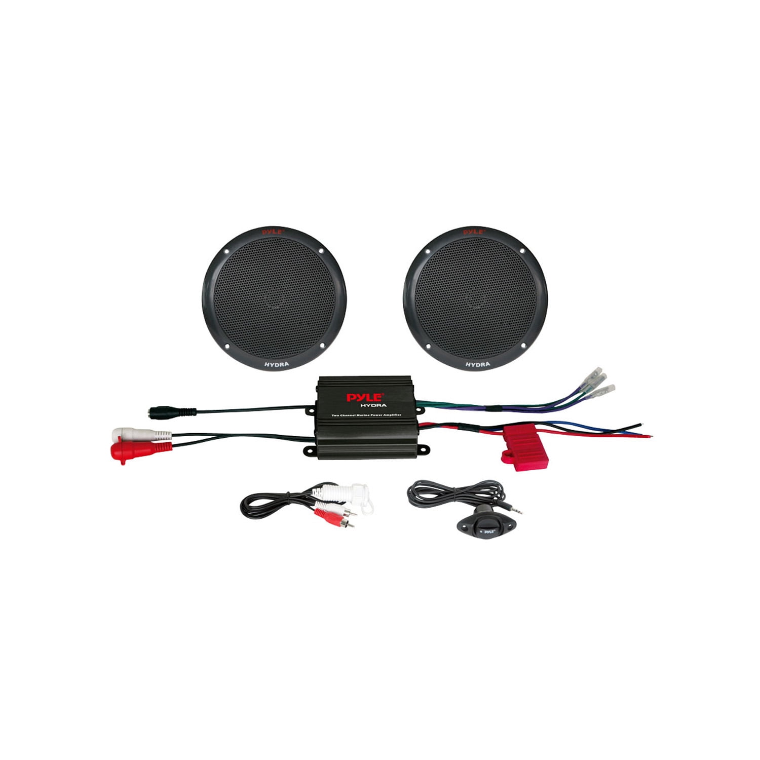 Pyle 2 Channel 400 Watt Waterproof Micro Marine Amplifier and 6.5Inch