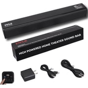 Pyle 2-Channel Tabletop Soundbar Digital Speaker System - Digital Amplifier with DSP Streaming Tabletop Stand Mount TV Digital System with AUX/Optical In/USB In/HDMI ARC, LED Display