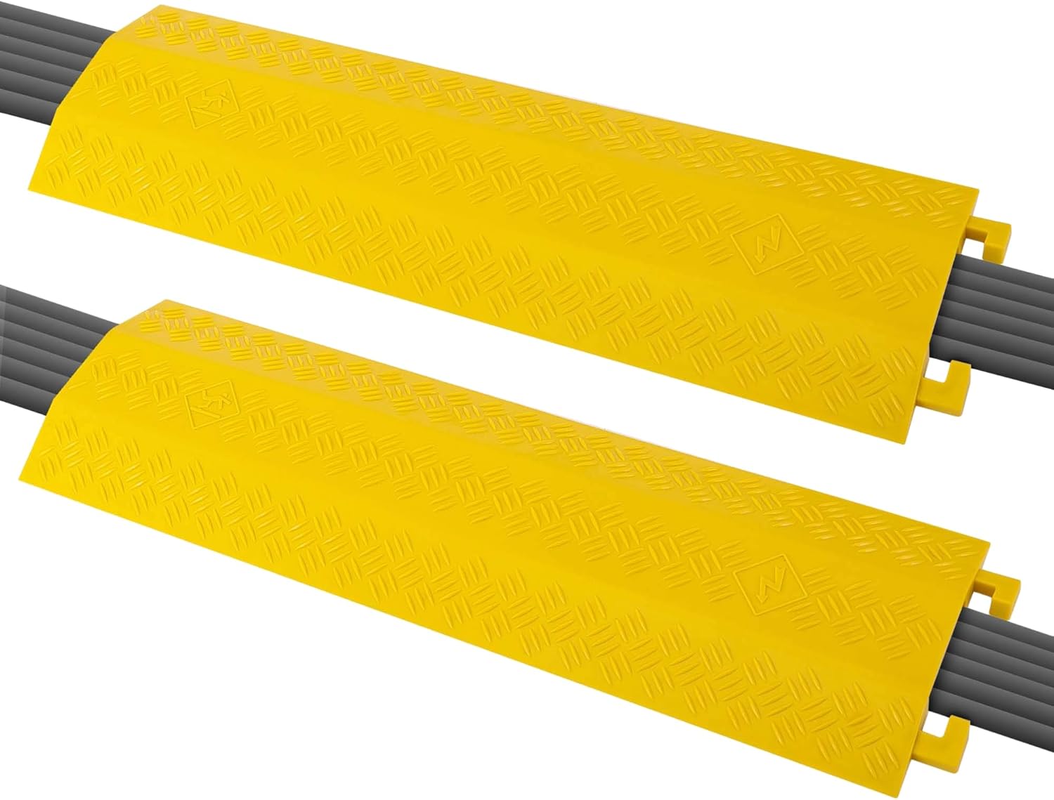 Pyle 2-Piece Heavy-Duty Cable Protector Ramp, Extra-Wide Cord Cover ...