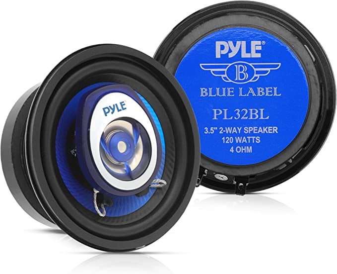 Pyle 2Way Universal Car Stereo Speakers 120W 3.5 Inch Coaxial Loud Pro