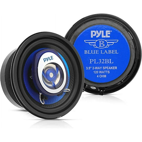 Pyle 2-Way Universal Car Stereo Speakers 120W 3.5 Inch Coaxial Loud Pro Audio Car Speaker Universal