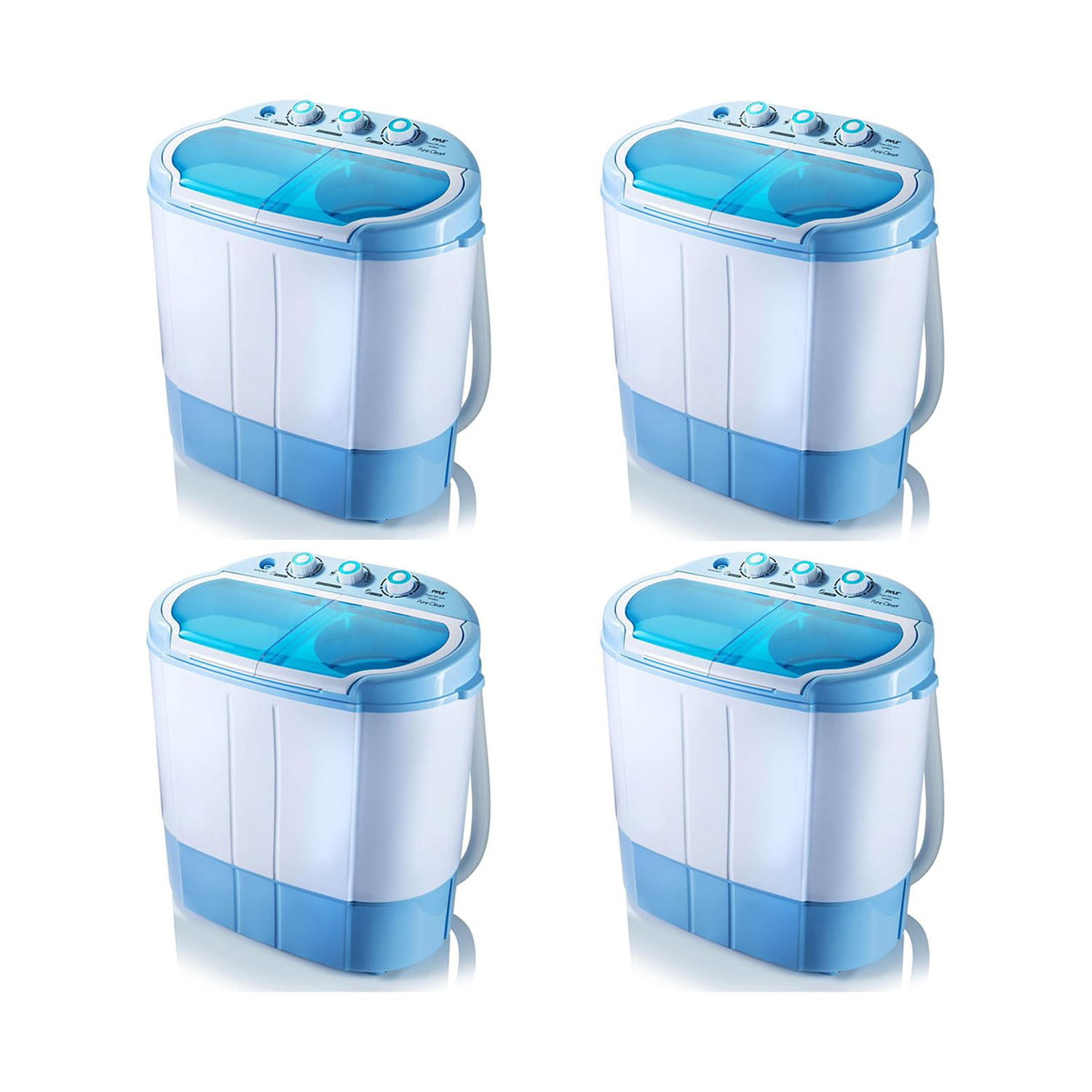 Pyle 2 in 1 Portable Mini Top Load Washing Machine and Spin Dryer Unit 4 Pack