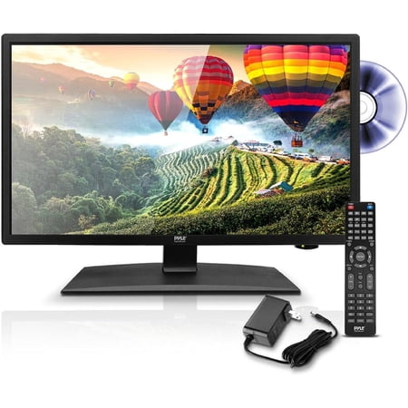 Pyle 21.5 Inch 1080p LED RV Television Slim Flat Screen Monitor FHD Small TV 12/24 Volt Car Adapter