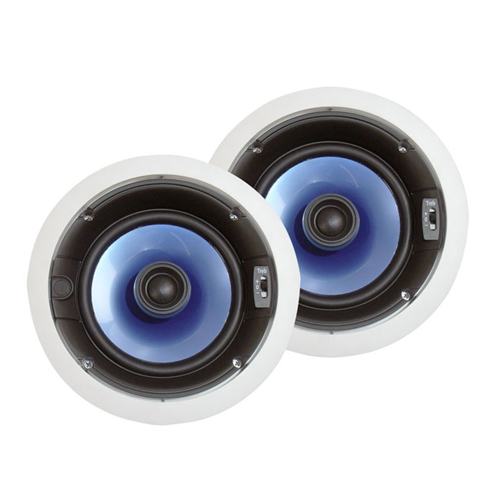 Pyle 250 Watt 6.5" Two-Way In-ceiling Speaker System w/Adjustable Treble Control - image 1 of 1