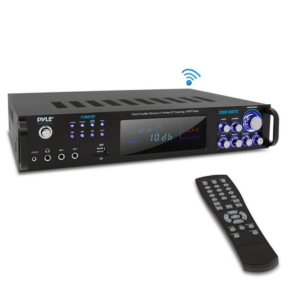 Pyle 3,000 Watt Multi Channel Bluetooth Home Theater Hybrid Amplifier Receiver