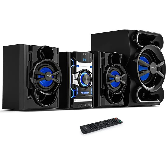 Pyle 3-Piece Wireless Bluetooth Stereo Shelf System - 800W CD & DVD ...