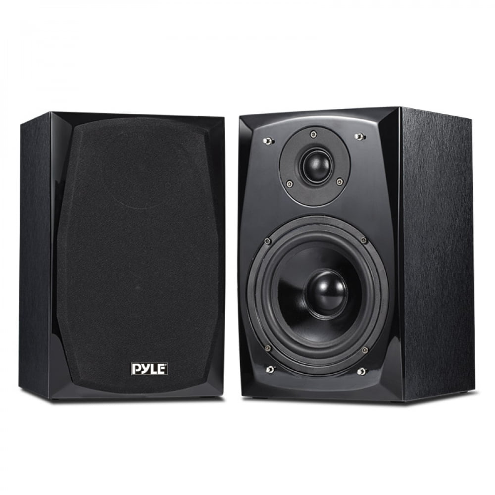 Pyle HiFi Active Bookshelf Speaker with Bluetooth - Audio Stereo Monitor  Speaker System, 300W, Professional Quality Sound for PC, TV, Desktops,  w/USB