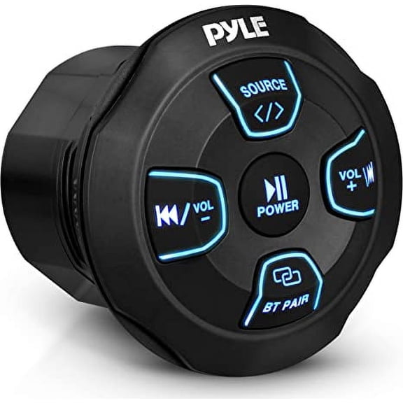 Pyle 300Watt Amplified Wireless BT Audio Controller Waterproof-Rated Marine Receiver Remote Control