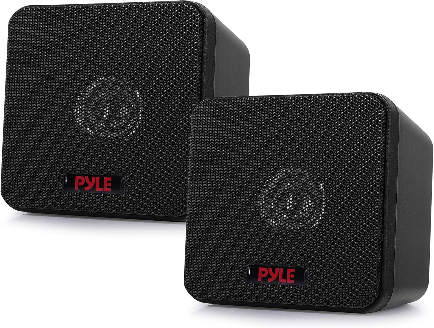 Pyle 4" 200-Watt Mini-Cube Bookshelf Speakers (Black)