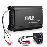 Pyle 4 Channel Waterproof Rated Marine Amplifier, 600 WATT Max Pro Audio Powersports Amp System Kit, Wireless BT Streaming Marine Grade Component Audio, AUX/RCA Input, BT Control Unit