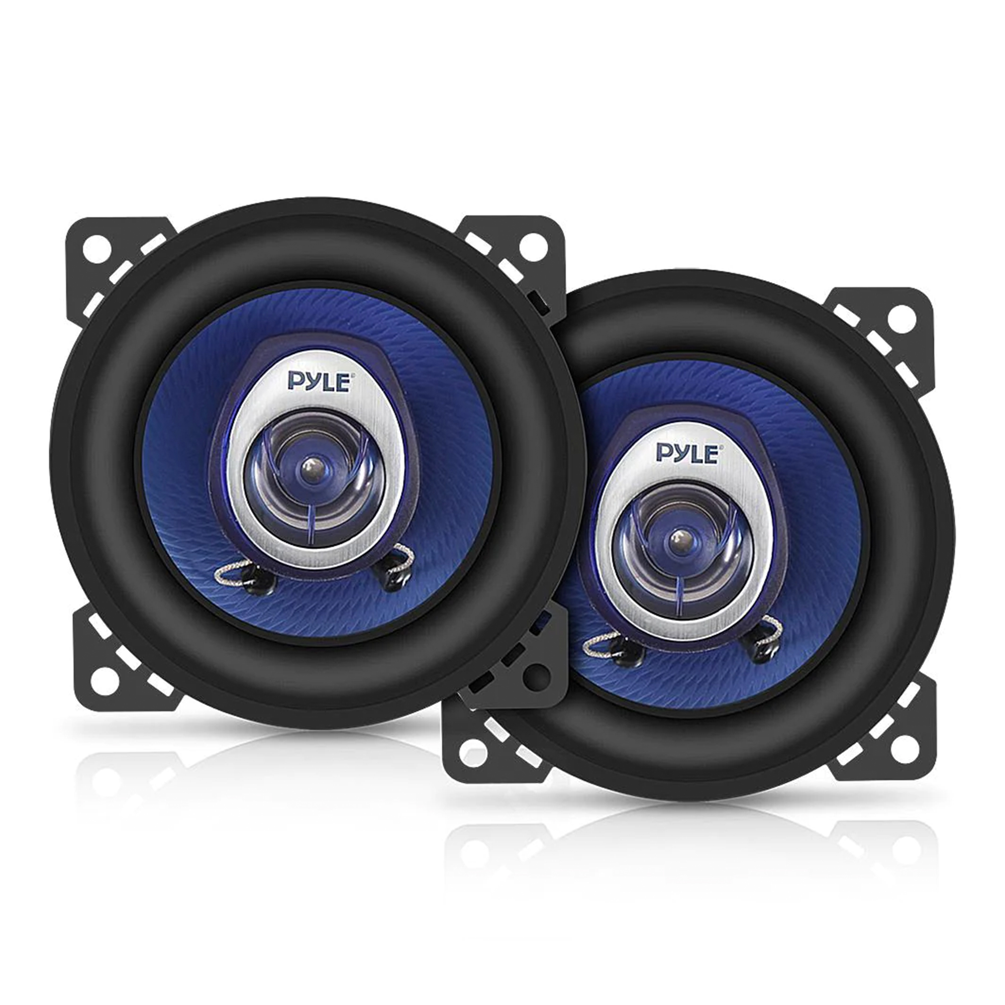 Pyle 4 Inch Poly Injection Cone 2 Way 180 Watt Surround Sound Car Speakers - image 1 of 7