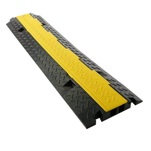 Pyle 40" 2 Channel Cable Wire Protector Cover Ramp with Flip Lid for Floor Cords