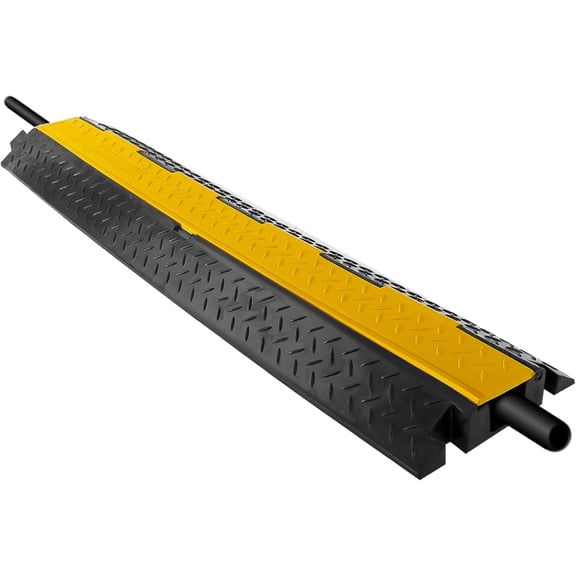 PYLE PCBLCO102 - Cable Protector Cover Ramp - Cord/Wire Safety Concealment Track with Flip-Open Access Lid