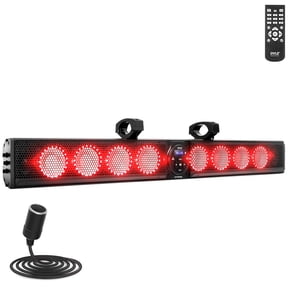 Pyle 46" Wide Aluminum Alloy Sound Bar Speaker System w AUX/BT/USB/RGB Lights and Remote Control, 8 x 30 Watts