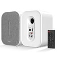thumbnail image 1 of Pyle 50-Watt MAX HiFi Studio Active and Passive Desktop Bluetooth Bookshelf Speaker System, (White), 1 of 7