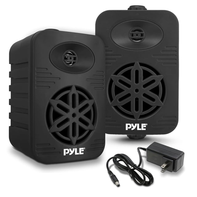 Pyle 500W Bluetooth Wall Mount Speakers Pair, 5.25-Inch 2-Way Full ...
