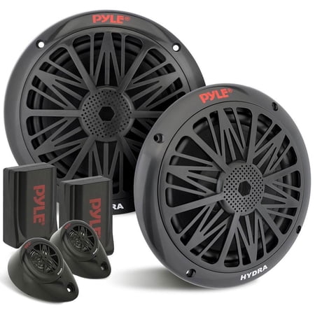 Pyle 6.5" 200 Watt 2-Way Full Range Stereo Sound Marine Speakers, Pair