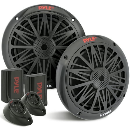 Pyle 6.5" 200 Watt 2-Way Full Range Stereo Sound Marine Speakers, Pair