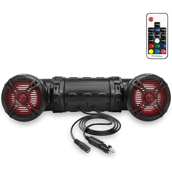 Pyle 6.5" 800W Marine Bluetooth Color LED Light Speakers
