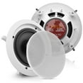 thumbnail image 1 of Pyle 6.5 Ceiling Wall Mount Speakers-Pair of 2-Way Midbass Woofer Speaker 1/2'' Polymer Dome Tweeter Flush Design w/70Hz-20kHz Frequency Response&200 Watts Peak Easy Installation-Pyle PDIC61RD, 1 of 8