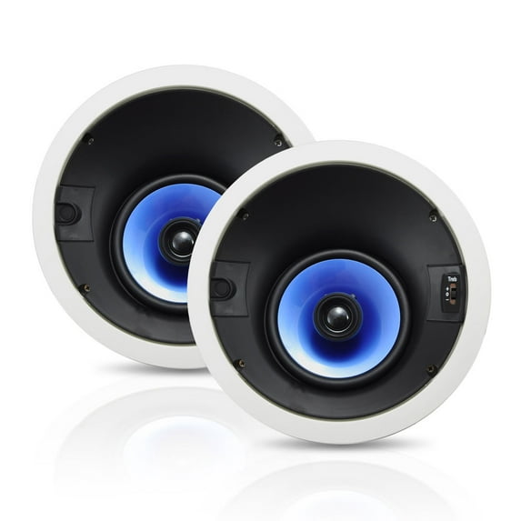 Pyle 6.5 Inch 2 Way 250W High Performance Directional In Ceiling Speaker, Pair