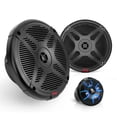 thumbnail image 1 of Pyle 6.5” Marine Wakeboard Bluetooth Speaker, Water Resistant 2-Way Mini Box Speaker with Built-In LED Lights (Black), 1 of 5