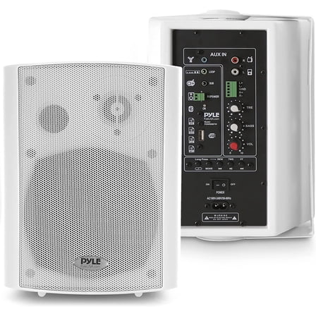 Pyle 6.5'' Wireless BT Streaming Speakers Wall Mountable, 100W MAX W/ 2-Way Full Range Stereo Sound