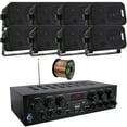 thumbnail image 1 of Pyle 6-Channel 750W Bluetooth USB AUX FM Stereo Amplifier Receiver Home Audio System Bundle Combo with 8x 3.5" 300W Indoor/Outdoor Black Waterproof Speakers, 16 Gauge 50 Feet Speaker Wire, 1 of 4