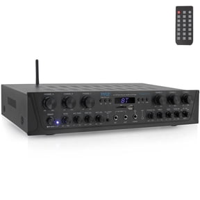 Pyle 600 Watt 6 Channel Bluetooth Amplifier Stereo Receiver w/ Remote Control PTA66BT