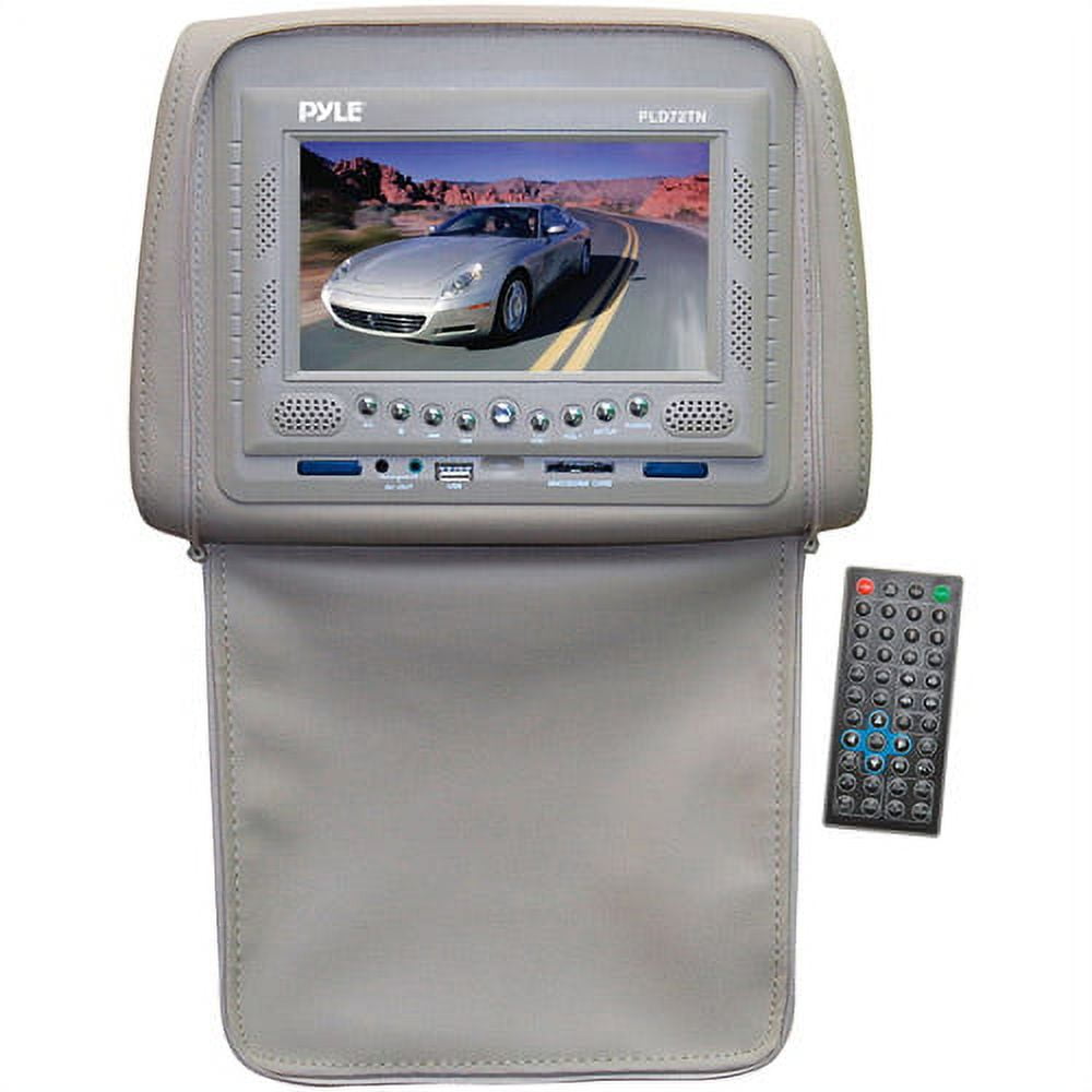 Pyle 7'' LCD Adjustable Headrest Monitor with BuiltIn DVD Player, Tan