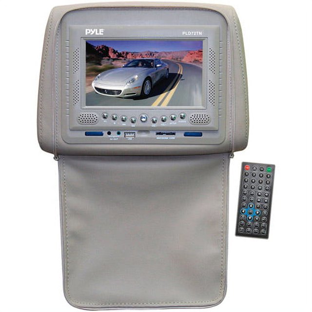 Pyle 7'' LCD Adjustable Headrest Monitor with BuiltIn DVD Player, Tan