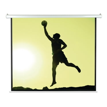 Pyle 72" Portable Motorized Matte White Projector Screen Automatic Projection Display W/ Wall Mount