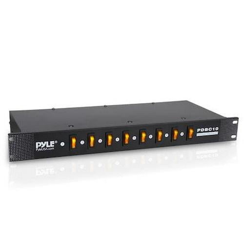 Pyle 8 Outlet Rack Mount Power Supply Center W/Each Outlet Switch ...