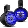 thumbnail image 1 of Pyle 8” Waterproof Off-Road Speakers - 300W 2-Way Marine Wakeboard Tower Sound System (Black), 1 of 9