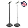 thumbnail image 1 of Pyle Adjustable Height Microphone Stand, 2.8 to 5 Ft, Glossy Black, Pair, 1 of 7