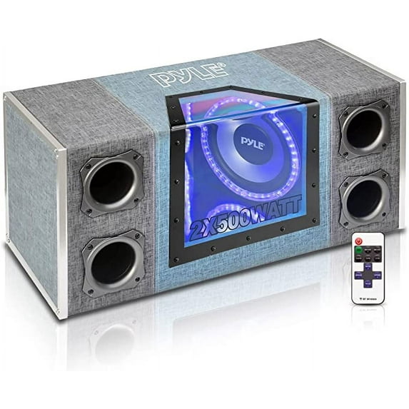 Pyle Adjustable High Efficiency Car Subwoofers with Paper Cone, Polyethylene Silver, 10 x 10 Inches