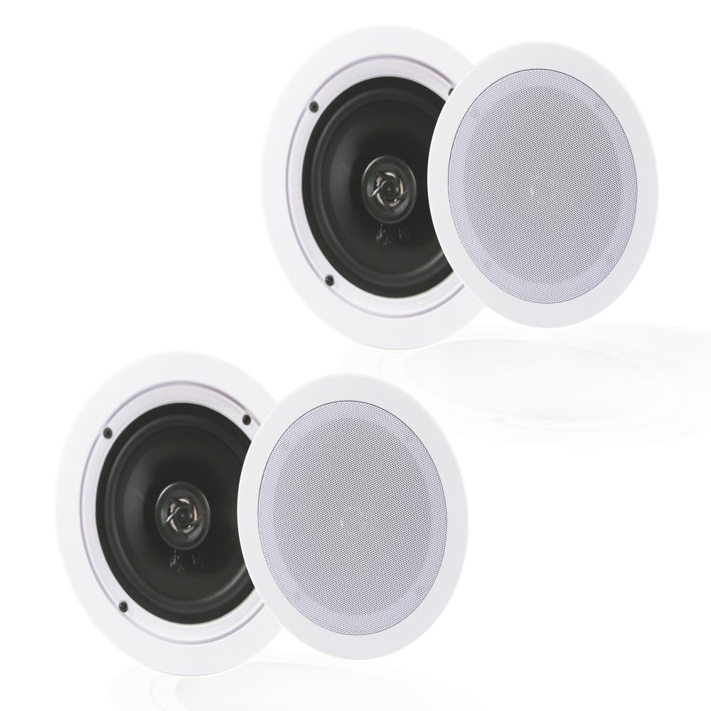 Pyle Audio 5.25 Inch 2 Way 150 Watt Home Ceiling Wall Speaker System (2 Pack) - image 1 of 4