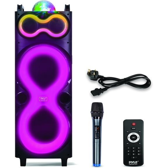 Pyle Audio Large Bluetooth Party Speaker - Big Bluetooth Speaker with True Wireless Stereo System - Enjoy Powerful Bass and Clear Treble - Big Speaker with LED Display - Model PPHP1028-240W