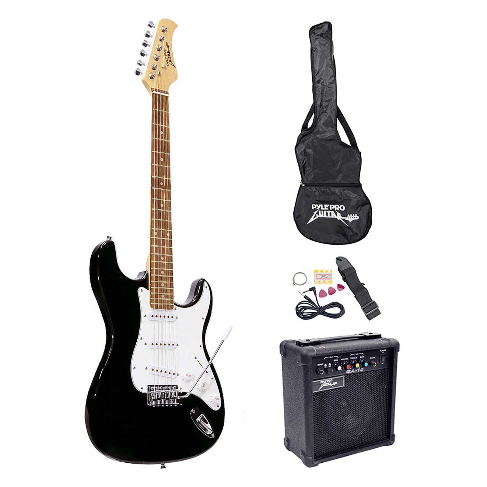 Pyle Beginner Electric Guitar Package Black