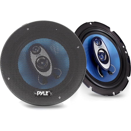 Pyle Blue Label 6.5'' Three Way Car Speakers, 360 Watt Per Pair, Round Shaped