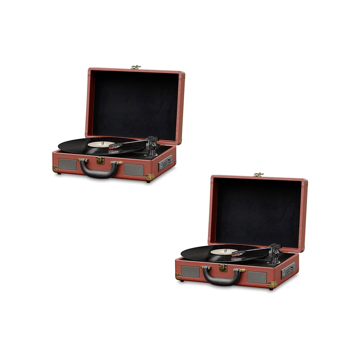 Pyle Bluetooth 3 Speed Briefcase Style Record Player with Vinyl to MP3