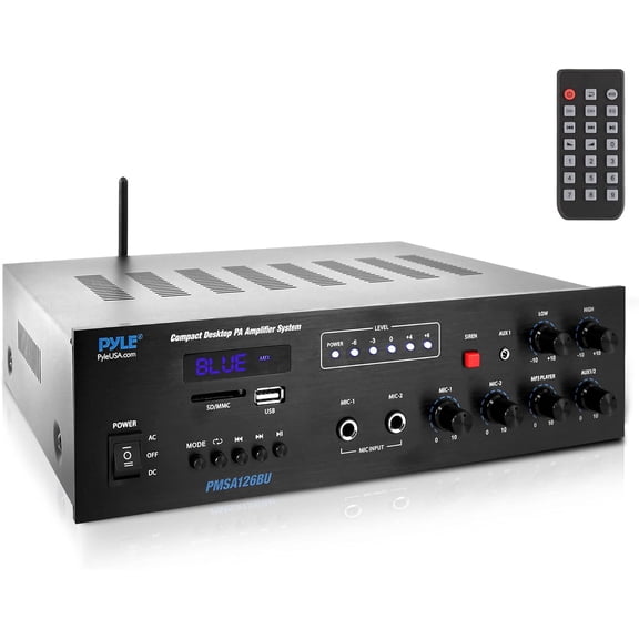 Pyle Bluetooth Compact PA Speaker & Microphone Receiver Address Amplifier System
