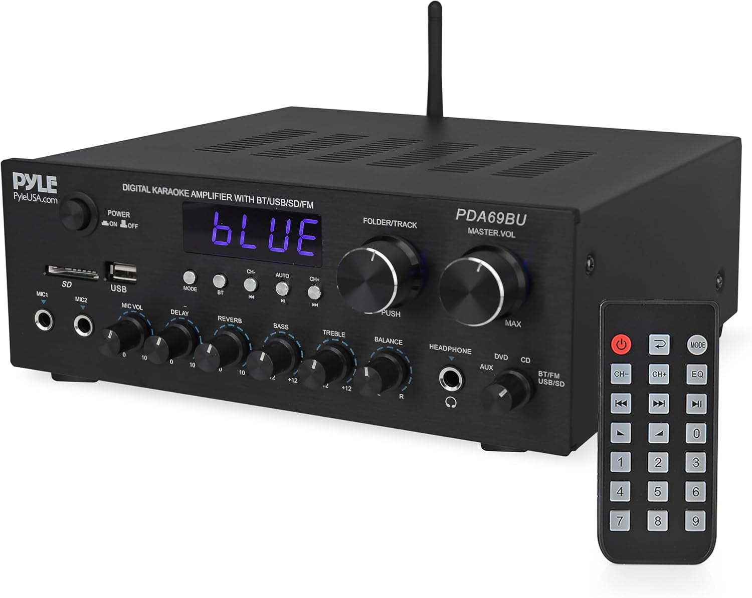 Pyle Bluetooth Home Audio Amplifier Dual Channel Sound Audio System, Compatible with All of Your Favorite Bluetooth Devices (iPhone, Androids, Smartphones, iPad, Tablets, etc.)